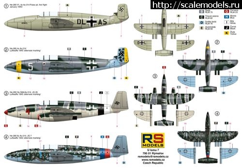 #1222417/ 2  He-280 RS models 1/72,  -    