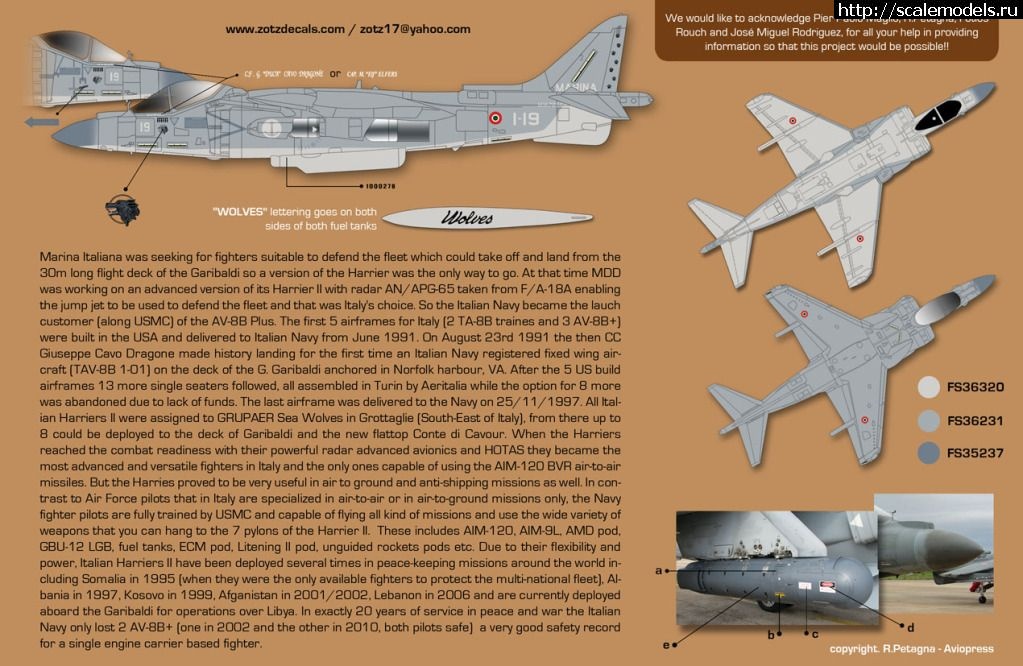 #1334497/   Zotz decals: 1/32 AV-8B ...(#3204) -   