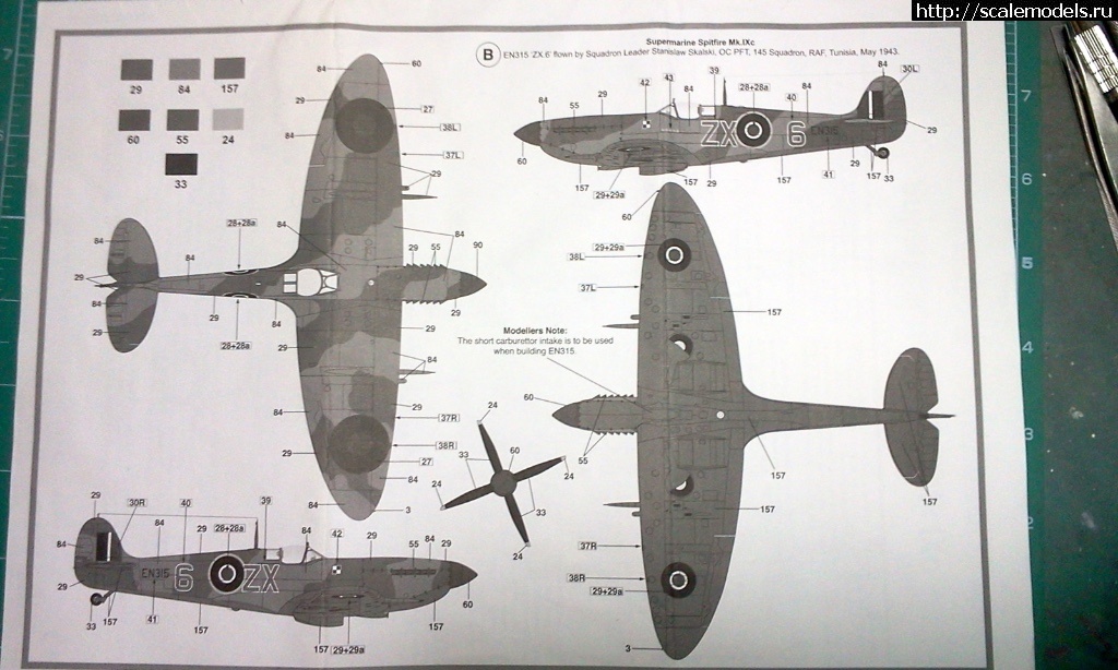 #1422154/ Spitfire Mk.IXc Stanislaw Skalski Eduard 1/72   