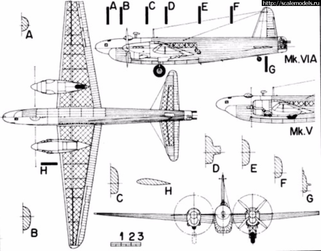 #1423336/ Vickers Wellington MkVI , Revell +Unicraft ,1 /72   