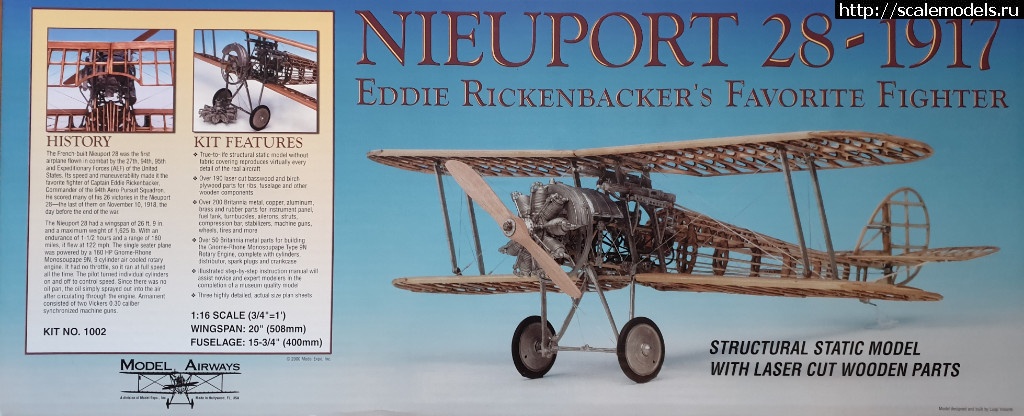 1/16 Nieuport 28-1917 Model Airways -   