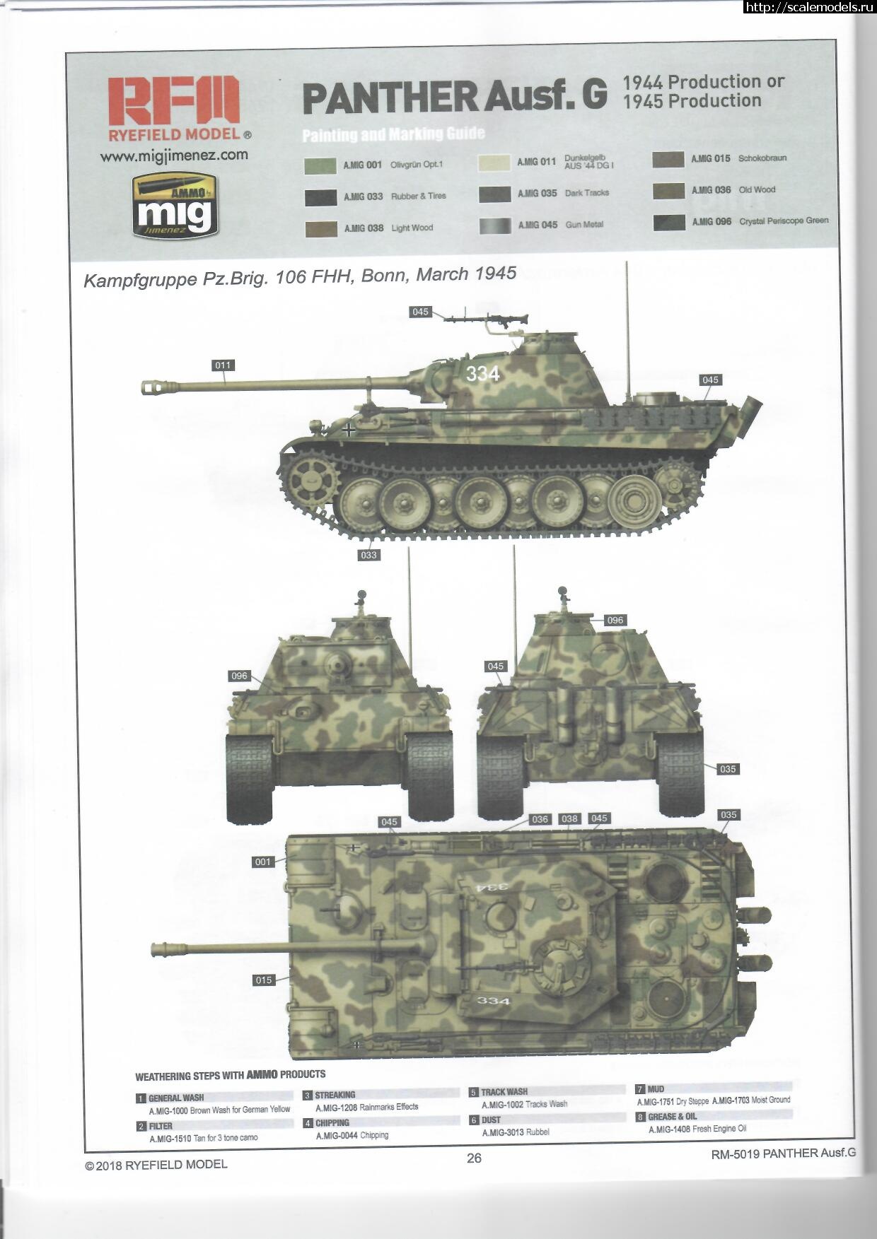 Panther Ausf.G   Ryefield model (RFM) - !!!  
