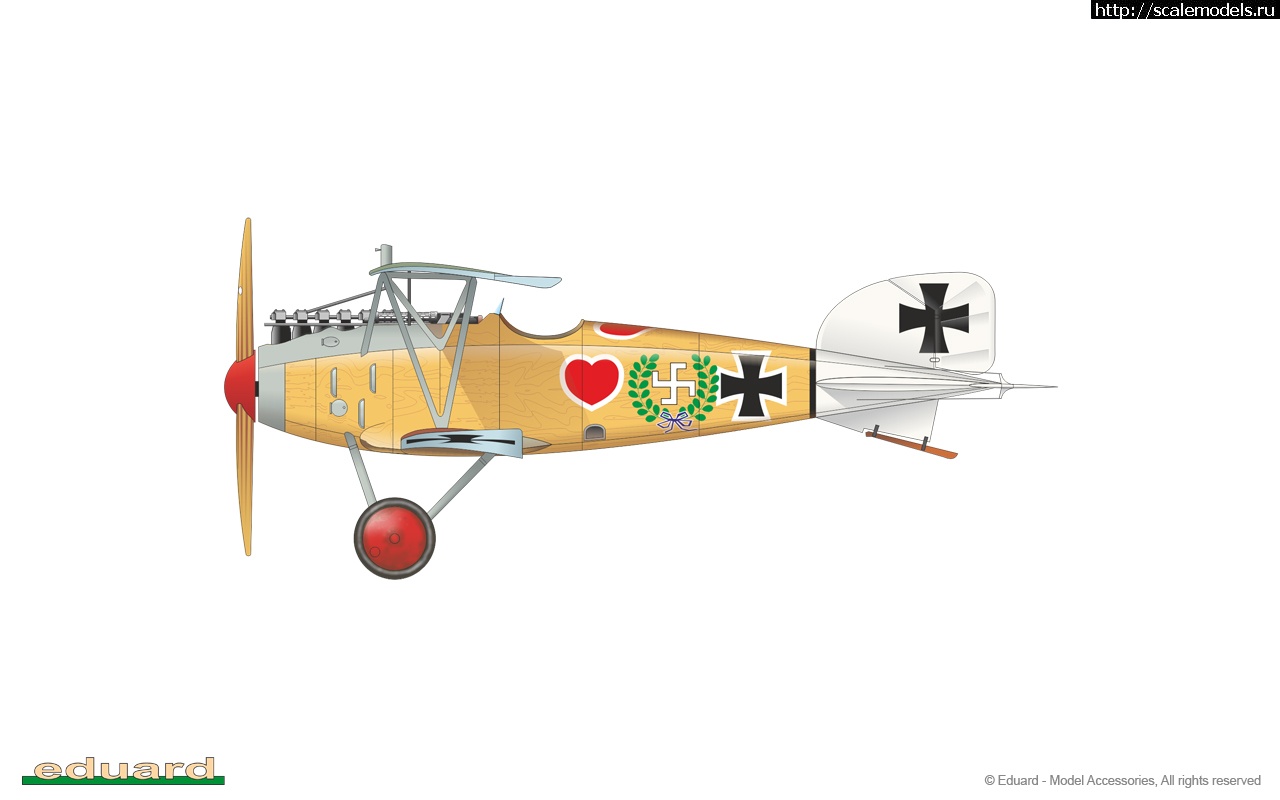 Albatros D III 1/48 Eduard. Werner Voss. .  