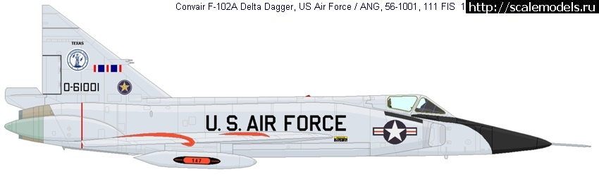 #1727555/  Monogram 1/48 Convair F-102(#15472) -   
