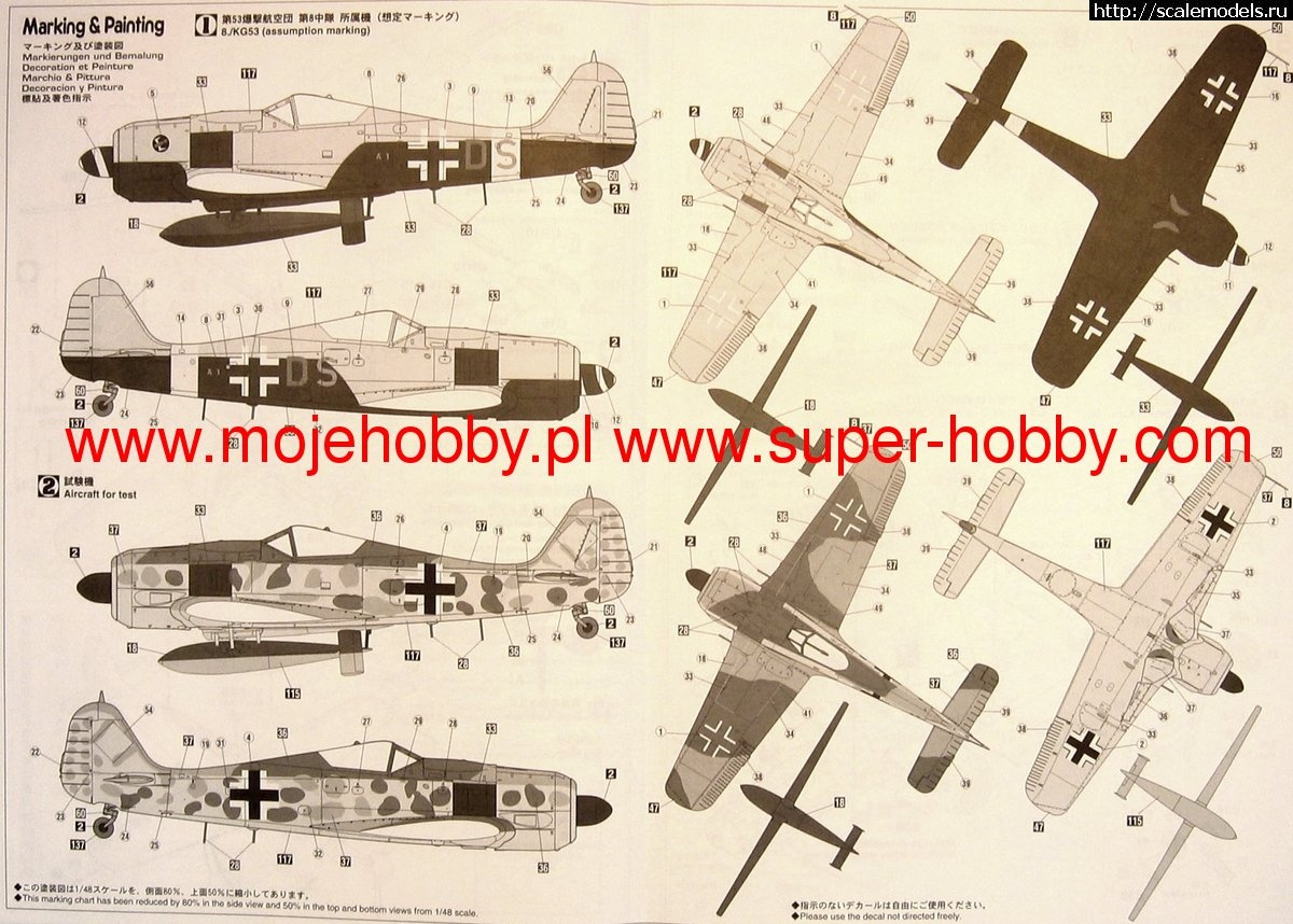 Fw 190F-8  -5/U15 with BV 246 Hagelkorn 1/72  