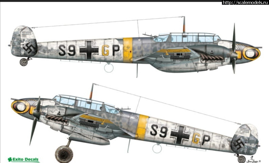 #1746418/ Bf-110 c-6 Eduard 1/72 .  